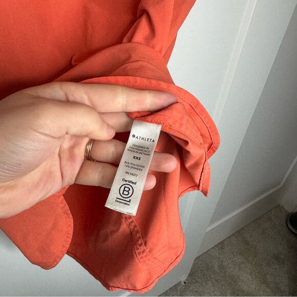 Athleta Zephyr Tank Top Coral Lightweight Flowy Fit Size XXS - Picture 5 of 6